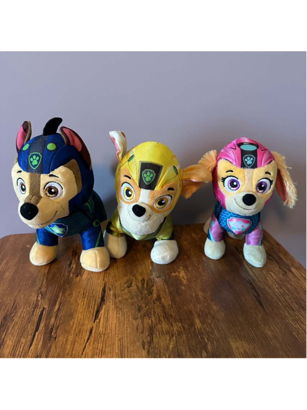 PAW Patrol Plush Set 3 Chase Rubble Skye 8" Spin Master Nickelodeon